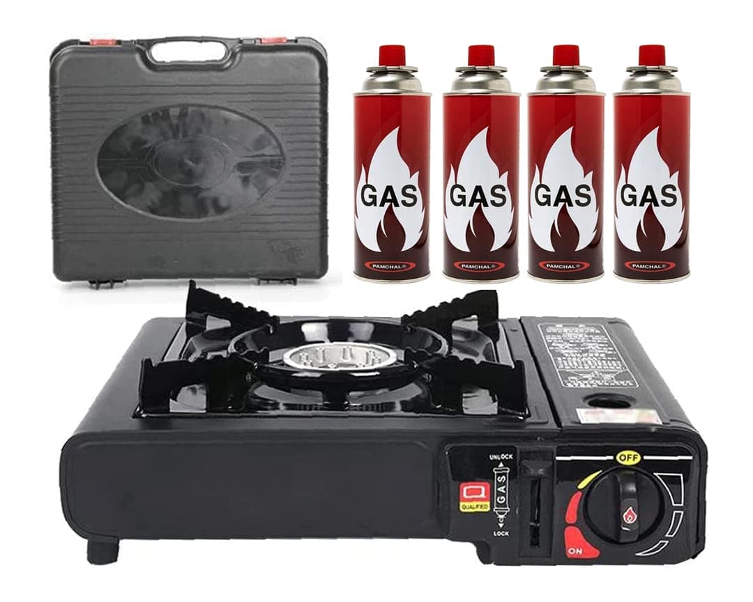GO2CAMPS Auto Ignition Camping Stove with 4- Butane Gas Cartridges –High Quality Portable Outdoor Gas Burner with Storage Case, Ideal for Camping, Picnic, Travel, Hiking, and Outdoor Cooking on Amazon.ae - Price Tracker