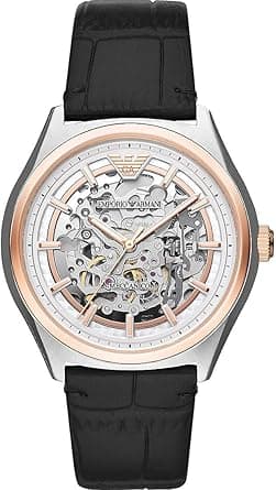 Emporio Armani Men's White Dial Leather Analog Watch - AR60018, Multicolor on Amazon.ae - Price Tracker