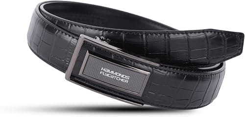 HAMMONDS FLYCATCHER Genuine Leather Belt for Men, Premium Leather Belt with Auto Lock mechanism, Mens Belt Leather Branded with Slide Lock, Stylish Hidden Tail Design for Everyday Wear on Amazon - Best Deal Finder