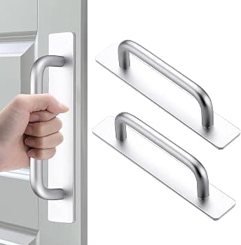 PINKE Cabinet Drawer Handles Pulls, 2pcs Self-Stick Aluminum Alloy Drawers Push Pull Handles Helper with Adhesive Door Handle for Kitchen Cabinet Drawer Window Sliding Closet, 5.83" (Silver) على Amazon.ae - متتبع الأسعار