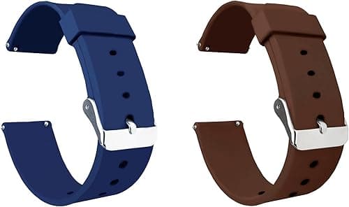Quick Release Watch Band Compatible With Armani Exchange Drexler Axt2006 Silicone Watch Strap with Tang Buckle, Pack of 2 (Blue and Brown) on Amazon.ae - Price Tracker