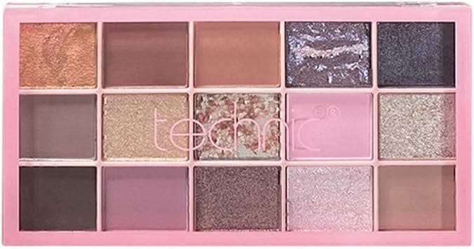 Technic Unconditional 15 Shade Pan Pressed Pigment Eyeshadow Palette - mixture of pressed glitters, foiled shimmers and buttery matte shades. on Amazon.ae - Price Tracker