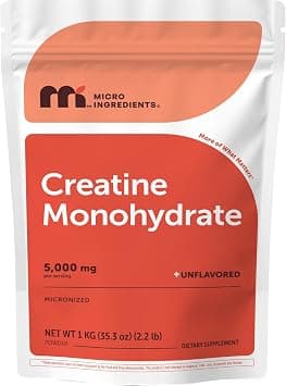 Creatine Monohydrate Powder 1 kg (2.2 Lbs), 5000mg Per Serv, Micronized Creatine Powder, Unflavored, Pure, No Filler, Keto & Vegan Friendly, Easy Dissolve Pre Workout Creatine for Women and Men on Amazon.ae - Price Tracker