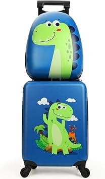 Kids Carry On Luggage Set, Hard Shell Travel Luggage W/Backpack, Hardside Rolling Suitcase W/Spinner Wheels, Kids Luggage and Backpack, for Boys Toddlers Children (Blue) on Amazon.sa - Price Tracker