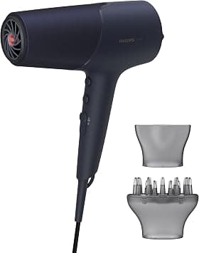 Philips 5000 Series Hair Dryer BHD510/03 | 2300W |DC motor |ThermoShield sensor |4x ionic care | cool shot | 6 Heat/Speed settings |2 attachements (nozzle & diffuser) | 1.8m cord - متتبع أسعار Amazon.sa