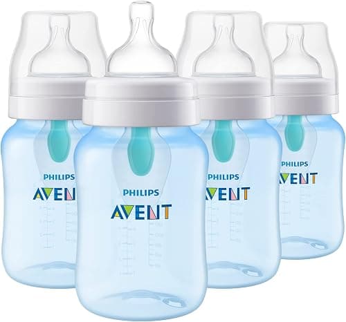 PHILIPS AVENT Anti Colic Bottle with AirFree Vent, 9oz, 4pk, Blue, SCY703/24, 4 Pack on Amazon.ae - Price Tracker