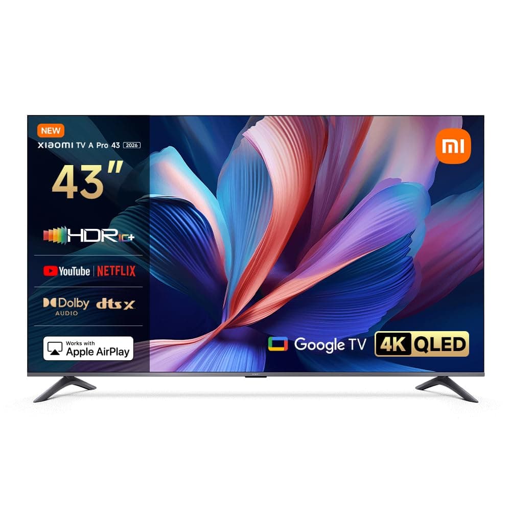 Xiaomi TV A Pro 43" 2026 | Google TV | 4K QLED Display| Dolby Audio, DTS-X, And DTS Virtual:X | Premium Metal Finish| 360° Bluetooth Remote Control on Amazon.ae - Price Tracker