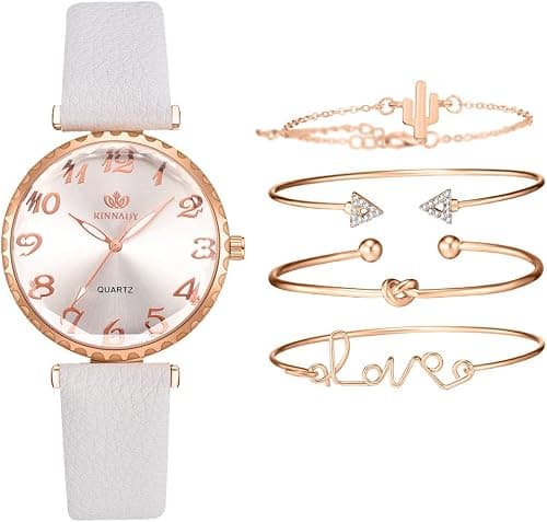 Luxury Womens Watch with Bracelet Gifts Set Rose Gold for Lady Female Elegant Wrist Watches Ladies Stylish Bracelet Watches on Amazon.ae - Price Tracker