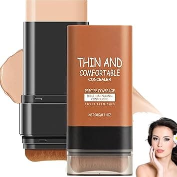 2 In 1 Anti-Wrinkle Foundation Stick, Luxury Korea Flawless Eraser Concearler With Brush, Face Contour Stick, Long-lasting Makeup Foundation (natural) on Amazon.ae - Price Tracker