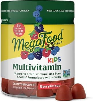 MegaFood Kids Multivitamin Gummies, Berrylicious Flavor, 60 Gummies على Amazon.ae - متتبع الأسعار