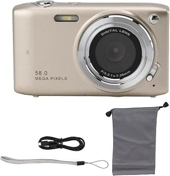 Sorandy 4K Digital Camera, 2.88 Inch Compact Camera, 16X Zoom Autofocus Compact Camera Photography and Video Camera for Travel Photography (Gold) on Amazon.ae - Price Tracker