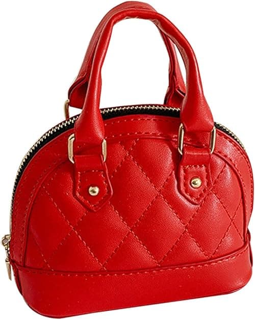 Mily Zip Around Dome Patent Leather Satchel Mini Top Handle Toe Bag Shell Shape Purse Handbags, A-red, One size on Amazon.ae - Price Tracker