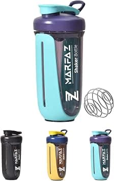 Protein Shaker Bottle | BPA Free Gym Shaker 2 in1 Blender Ball | Leak Proof | Fitness Workout Daily Drinking 680ml (Blue) on Amazon.ae - Price Tracker