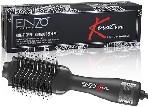 PrecisionWare Enzo EN-6218 One Step Ionic Pro Blowout Styler For Tangle Free Smooth Hair With 1000W Powerful Motor على Amazon.ae - متتبع الأسعار