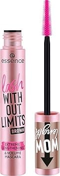 essence lash Withut Limits Brown Extreme Lengthening & Volume Mascara, No. 02, Brown, Long-Lasting, Volumising, Vegan, No Microplastic Particles, Nanoparticles Free, No Perfume, Pack of 1 (13 ml) on Amazon.ae - Price Tracker