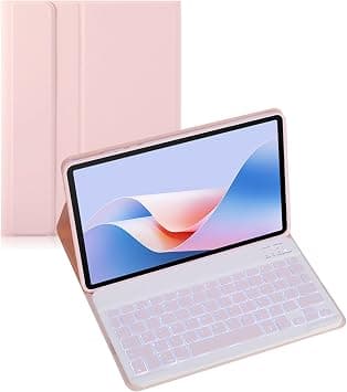 Keyboard Case for Honor Pad 10 HEY3-W00 12.1-inch 2025 Tablet, Wireless Bluetooth Keyboard, Soft Silicone Edge Protective Case with Stand, 2025 New Model (Pink,Backlit) on Amazon.ae - Price Tracker