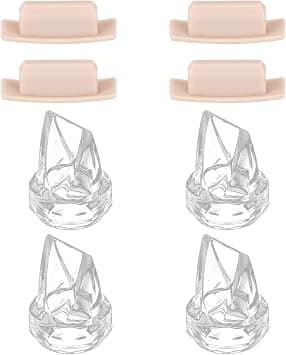4pcs Replacement Valves & 4pcs Spout Caps for eufy Wearable Breast Pump E10/S1/S1 Pro, Soft Silicone Dustproof Breast Pump Parts on Amazon.ae - Price Tracker