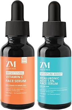 ZM Zayn & Myza Brite Me Up Vitamin C and Hyaluronic acid 1.5% Face Serum - Boost Collagen, Fade Dark Spots, and Hydrate for Youthful Glow, 60ml على Amazon.ae - متتبع الأسعار