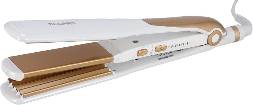 Geepas 2 In 1 Ceramic Hair Straightener-Neo Wave, Auto Adjustable Temperature & 360 Degree Swivel Cord | Ideal for Long & Short Hairs | 2 Years Warranty on Amazon.ae - Price Tracker