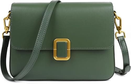 Genuine Leather Crossbody Shoulder Handbag Purses Bags for Women | Scratch Resistant Leather, Adjustable Strap, Gold Hardware, Inner Pockets, Magnetic Snap for Daily Travel Women’s Gifts on Amazon.ae - Price Tracker