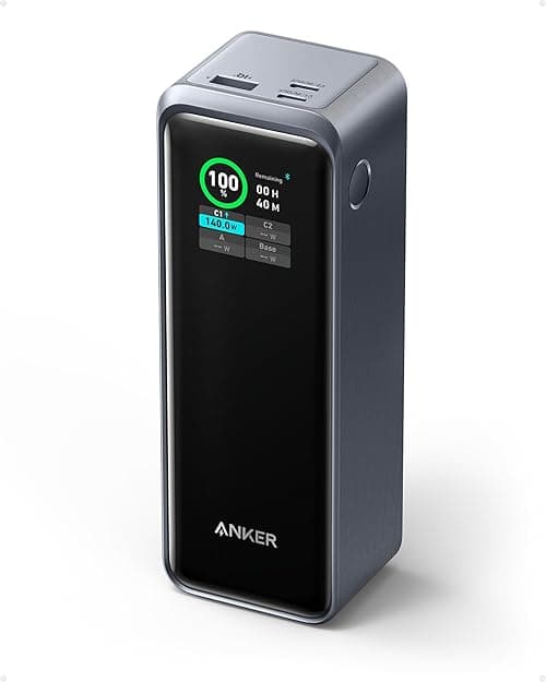 Anker Prime Power Bank, 27,650mAh 3-Port 250W Portable Charger (99.54Wh) Smart App, Smart Digital Display, Compatible with MacBook Pro/Air, iPhone 17/16 Series, Samsung, Huaiwei, Dell, Xiaomi on Amazon.ae - Price Tracker