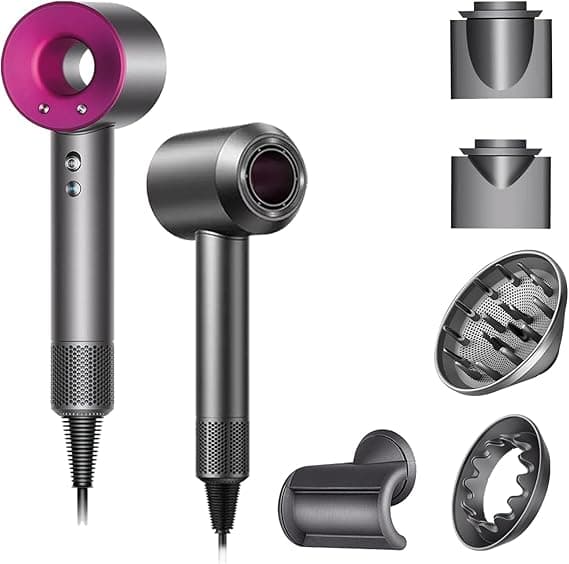 Hair Dryer, Professional High Speed Ionic Heat-Control & Low Noise Hairdryer for Faster Drying All Hair Types, No Heat Damage, Travel with Diffuser on Amazon.ae - Price Tracker