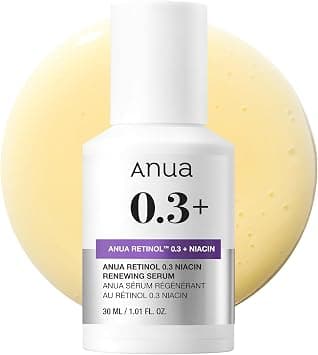 ANUA Retinol Serum for Anti-Aging, Textured Skin, 0.11% Retinol, 5% Niacinamide, 20+ Soothing Ingredients, Gentle for Beginners, 30ml on Amazon.ae - Price Tracker