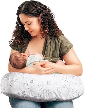 Boppy Nursing Pillow, Gray Gentle Leaves, Larger, Firmer, More Supportive Pillow for Breastfeeding and Bottle Feeding, Firmer Fill, Higher Lift, Larger Area Than Original Nursing Pillow on Amazon.ae - Price Tracker