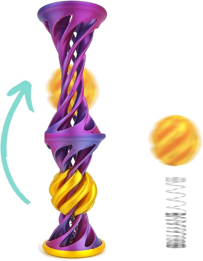 Azonee 3D Printed Spiral Ball Fidget & Pyramid Passthrough Sculpture, Relaxing Desk Accessory, Desktop Decoration Gift for Kids & Adults, Unique Home Decor on Amazon.ae - Price Tracker