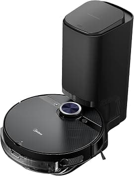 Midea Robot Vacuum cleaner, 4000Pa Strong Suction with BLDC motor App & Voice Control Msmartlife, Dust Bin In Station is 2L for 45 days, carpet sensor, Display screen Black S8+ on Amazon - Best Deal Finder