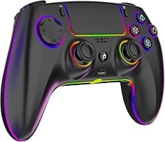 GlowPlayX Wireless Gaming Controller Compatible with PS5 Console/Pro/PC/Mac/iOS/Android/Steam Deck, Gamepad with RGB Lighting/Hall Effect Joystick/Dual Vibration/Turbo/Headset Jack/1500 mAh Battery - Amazon.sa Price Tracker
