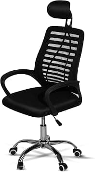 MAAS Office Chair,Comfort Ergonomic Height Adjustable Desk Chair with Lumbar Support Backrest&Headrest and Armrests,Black 125×55×55cm - Amazon.sa Price Tracker