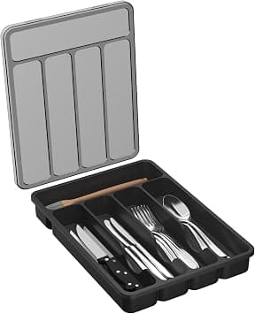 Lifewit Cutlery Tray with Lid, Forks Knives Spoons Storage Box on Amazon.ae - Price Tracker