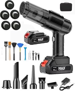 Cordless Handheld Car Vacuum Cleaner, 5000Pa High Power Suction & Air Blower 2 in 1, Portable Mini Vacuum Cleaner with Multi Nozzles for Car Home Office Pet Hair Cleaning with EVA Carry Bag on Amazon - Best Deal Finder