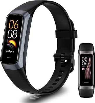 Fitness Tracker, Step Tracker Smart Band, 1.1" AMOLED Touch Color Screen, Waterproof Fitness Wristband with Blood Oxygen/Heart Rate Monitor/Step Counter/Alarm/Timer/Calories/Sleep Monitor on Amazon.ae - Price Tracker
