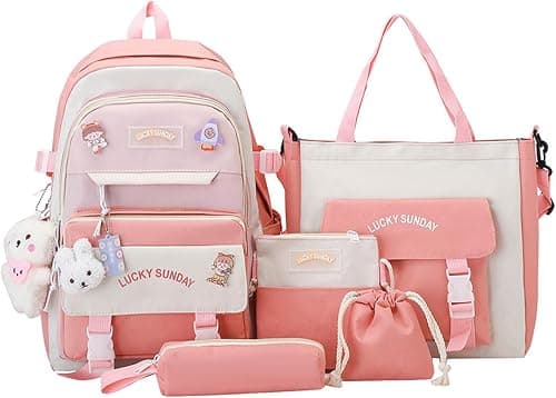 VUCATIN Backpack Set for Teen Girls, 5PCS School Bookbag Combo Set with Pencil Case, Back to School Supplies على Amazon.ae - متتبع الأسعار