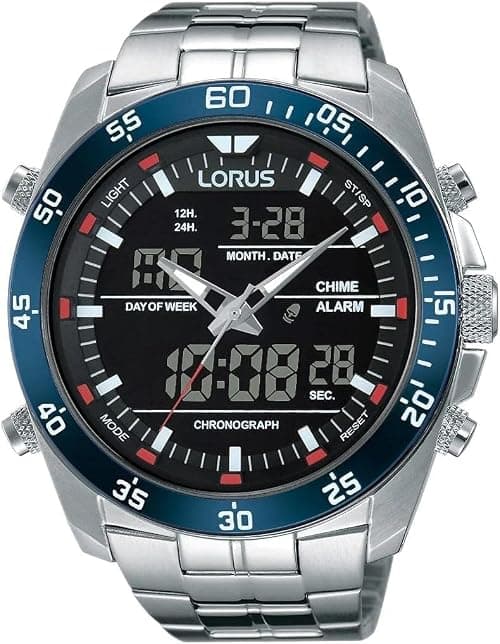Lorus Men's Analogue-Digital Quartz Watch RW623AX5, Black, bracelet on Amazon.ae - Price Tracker