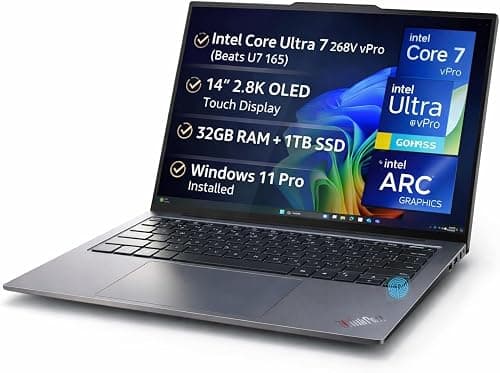 Lenovo ThinkPad X9 14 Aura Edition Business Laptop – 2.8K OLED Touch Display, Intel Core Ultra 7 268V vPro (Beats U7 165), 32GB RAM, 1TB SSD, Intel Arc Graphics, Windows 11 Pro, Backlit Keyboard على Amazon.ae - متتبع الأسعار