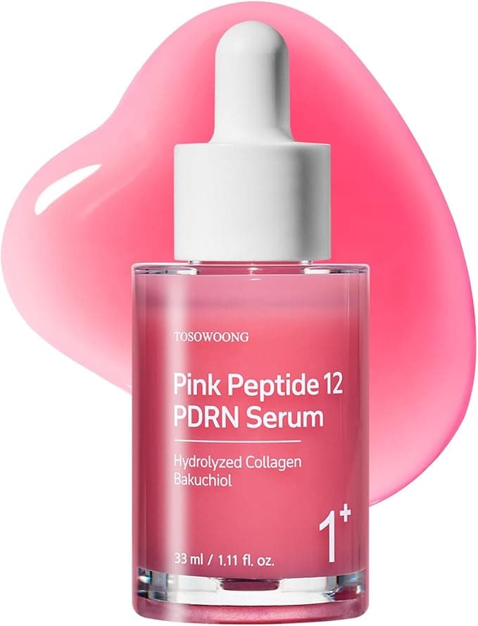 TOSOWOONG Pink Peptide 12 PDRN Serum With Salmon DNA PDRN 10,320ppm, 12 Peptides, Niacinamide, Skin Glow, Hydrating, Moisturizing, Elasticity Support, Even Skin Tone, Korean Skincare, 33ml, 1.11 fl.oz on Amazon.ae - Price Tracker