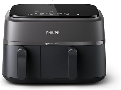 Philips Dual Basket AirFryer 3000 Series - 2750W, 9L Capacity, 2 Basket Drawers, 8 Presets Touchscreen, Black - NA350/00 on Amazon.ae - Price Tracker
