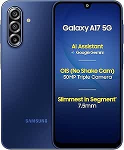 Samsung Galaxy A17 5G Blue (8 GB RAM / 256 GB Storage) Android Smartphone | 6x OS Upgrades, Large Display, 50MP OIS Camera | International Version on Amazon.ae - Price Tracker