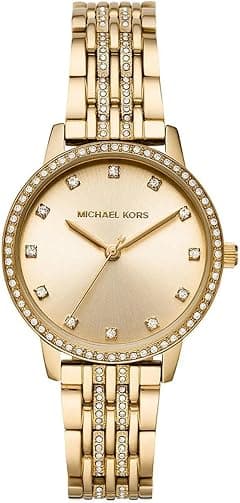 Michael Kors Women's Melissa Three-Hand Stainless Steel Watch, 36 mm case Size, Stainless Steel Strap - Amazon.sa Price Tracker