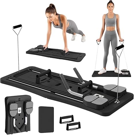 Pilates Board,5 in 1 Pilates Reformer Machine with Timer, بيلاتس بورد Multi-Purpose Foldable Pilates Reformer Board Set for Home,Pilates Sliding Board for Home Women Men on Amazon.ae - Price Tracker