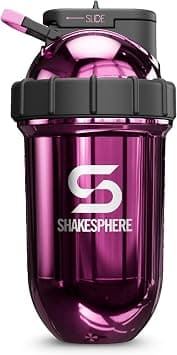 SHAKESPHERE Stainless Steel Shaker Bottle - 24oz Insulated Protein Shaker Bottle for Hot & Cold Drinks - Ideal for Shakes & Smoothies, Leak-Proof, BPA-Free, No Mixer Ball Needed, Mirrored Pink on Amazon.ae - Price Tracker