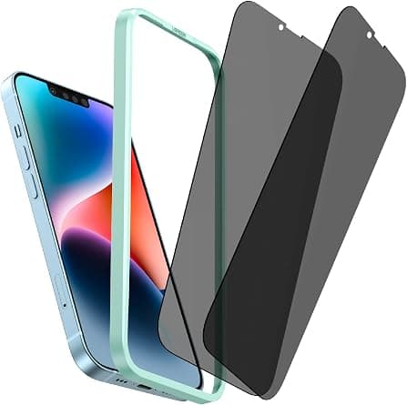 UGREEN 2 Pack iPhone 14 Plus/13 Pro Max Privacy Screen Protector 6.7 Inch with Alignment Frame Easy Installation, Bubble Free, Tempered Glass HD Clear, Anti-Scratch, Anti-Spy Flim, Anti-Fingerprint on Amazon.ae - Price Tracker