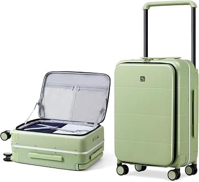Hanke 24 Inch Checked Luggage with Spinner Wheels Top Open Hard Shell Suitcases TSA Approved Luggage Travel Suitcase with Wide Handle(Bamboo Green) على Amazon.ae - متتبع الأسعار