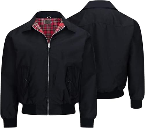 WALKER AND HAWKES - Men's Black Classic Harrington Sports Smart Casual Spring Jacket on Amazon - Best Deal Finder