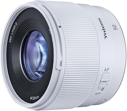 YONGNUO 50F1.8S DA Autofocus Lens for Sony E-Mount APS-C Cameras, F1.8 Large Aperture, Lightweight Metal Build, Compatible with A6100/A6400/A6600/ZV-E10/A5100/A6000/A6300/A6500(White) on Amazon.ae - Price Tracker