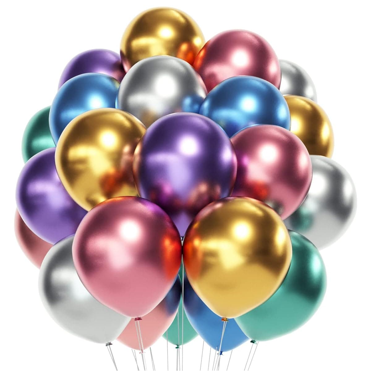 ECVV 100 Pieces Decorated Party Balloons Assorted Color - Multicolor Balloons for Party Decoration| Birthday | Wedding | Christmas | Party Supplies | on Amazon.ae - Price Tracker