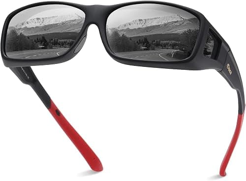 DUCO Polarized Wraparound Fitover Glasses Wear Over Sunglasses for Men Women UV Protection Sun Glasses 8954 on Amazon - Best Deal Finder